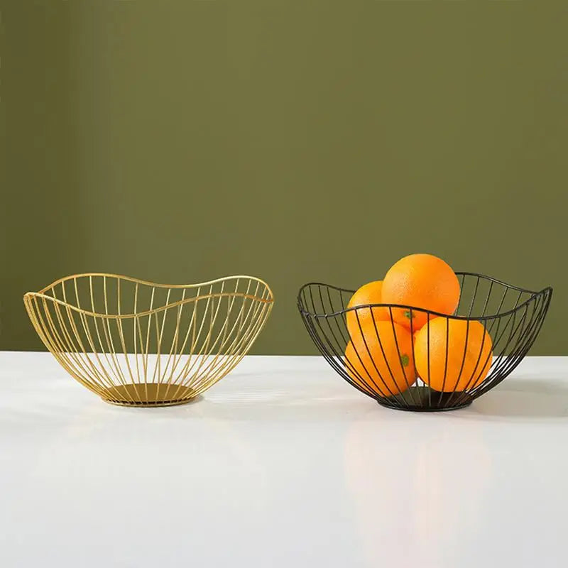 corbeille à fruits en métal pour oranges et bananes - vue 4 sur 10