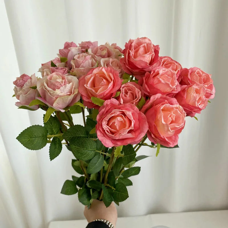 bouquet de roses artificielles pour décoration de mariage et jardin - vue 3 sur 11