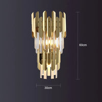 Applique murale LED en cristal doré moderne