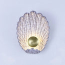 applique murale moderne led avec petite coquille créative