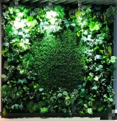 Custom Size Artificial Plant Wall Lawn, Green Plant Background Wall, Home Garden, Wedding Decoration, Plastic Lawn - vue 17 sur 18