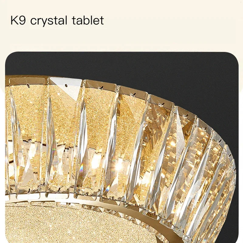 plafonnier en cristal luxe design nordique pour décoration intérieure - vue 6 sur 10
