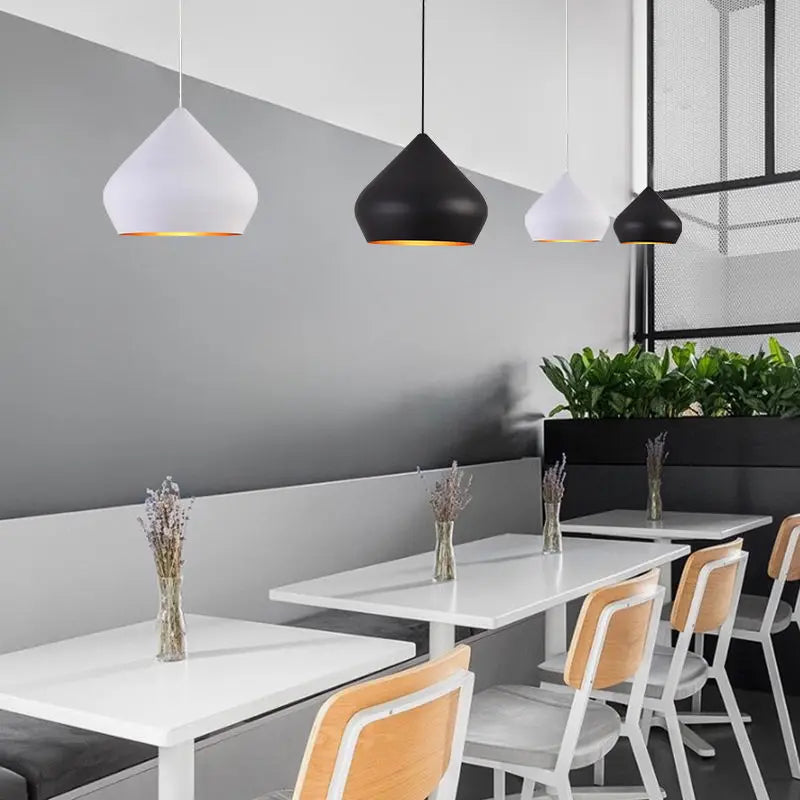 Modern Sleek Pendant Ceiling Lights, Suspension lamp for Kitchen Islands, Restaurant Tables, Home Room decorations Lighting - vue 5 sur 8