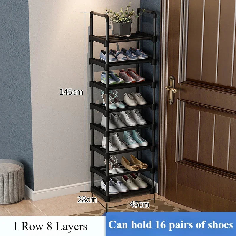 étagère à chaussures multicouche gain de place en métal - vue 11 sur 11