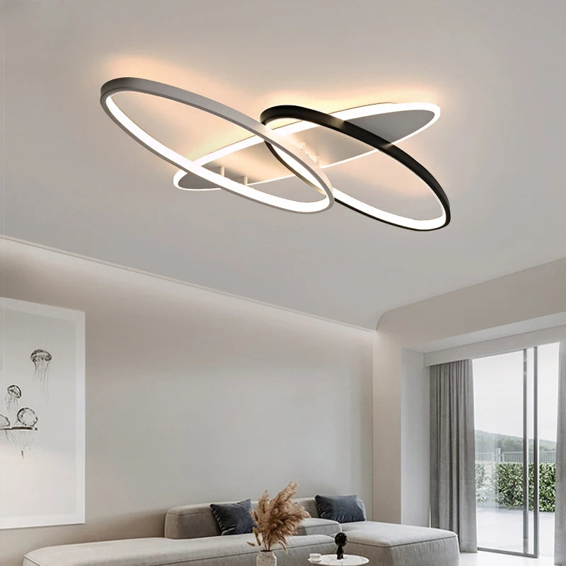 lustre créatif noir et blanc pour décoration intérieure - vue 4 sur 16