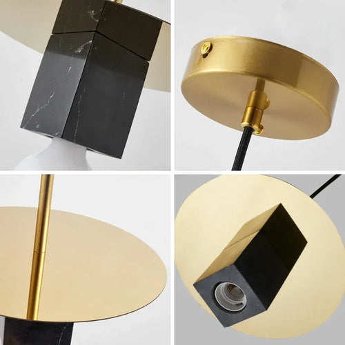 Nordic marble chandelier minimalist creative design for modern decor - vue 5 sur 7
