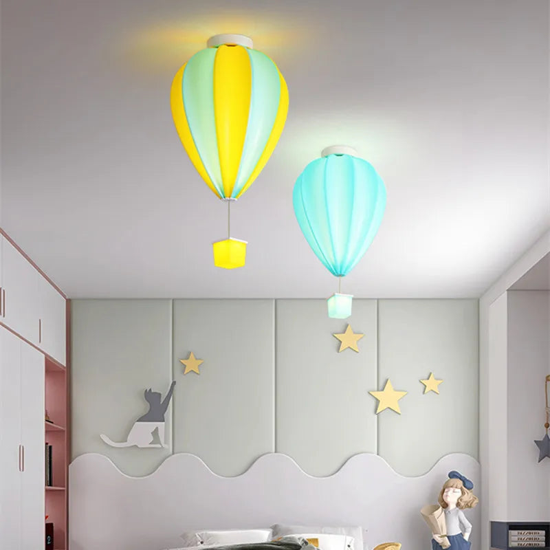 plafonnier ballon à air chaud design mignon avec télécommande - vue 6 sur 16
