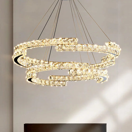suspension led en cristal style nordique décoratif