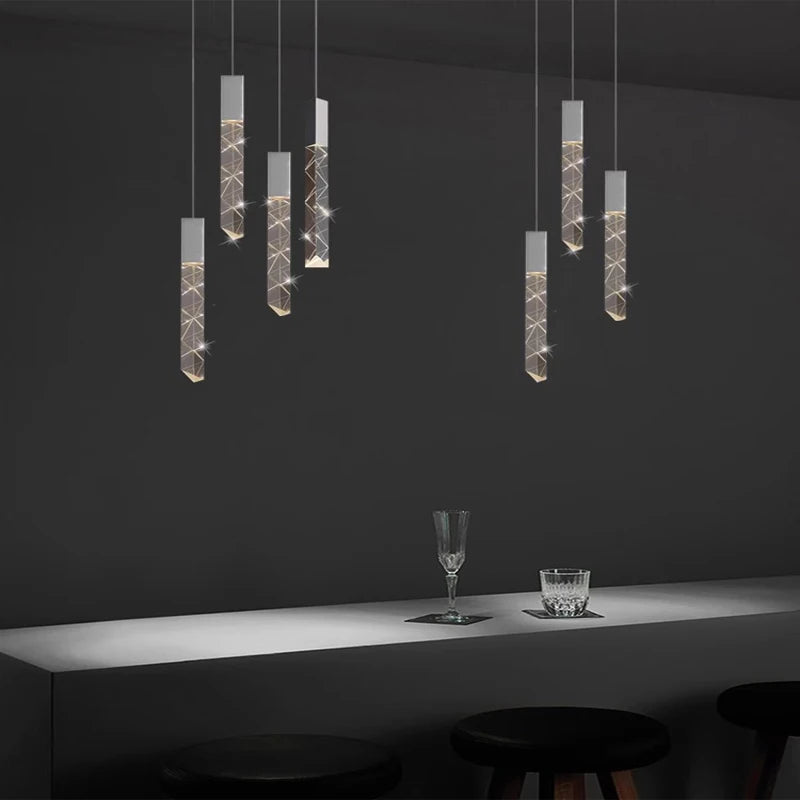 lustre en cristal de luxe à led pour un éclairage élégant