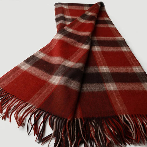 plaid laine cachemire motif ecossais style campagnard hiver