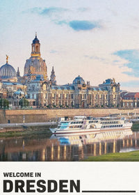 affiche artistique des sites touristiques en villes allemandes