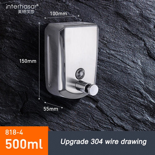 distributeur de savon mural en acier inoxydable 304 pour savon liquide - vue 12 sur 12
