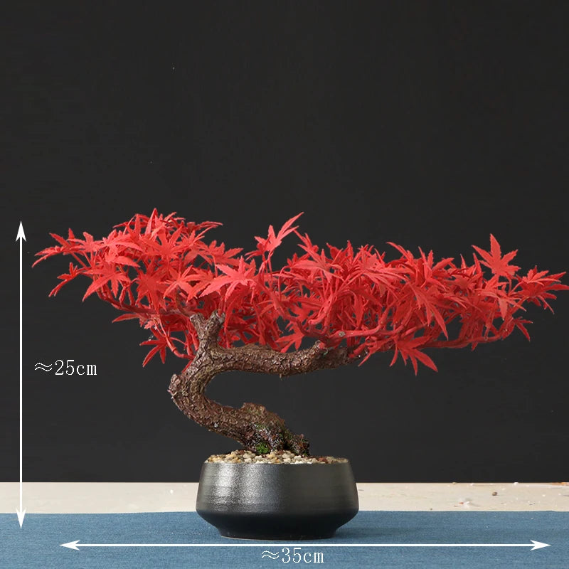 faux arbre bonsaï décoratif pour salon et aménagement paysager - vue 11 sur 36