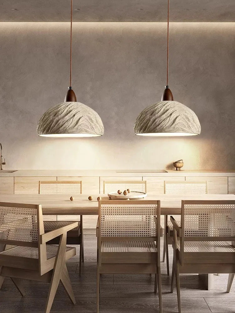 plafonnier led design en pierre pour intérieur moderne