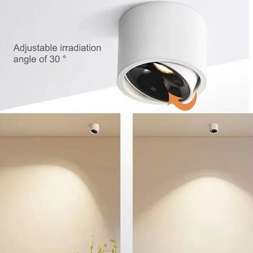 Ultra-bright adjustable angle COB LED spotlight for indoor lighting - vue 6 sur 9