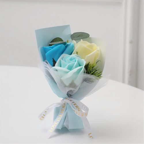 petit bouquet de roses artificielles pour la saint-valentin décoratif - vue 7 sur 13