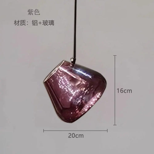 lustre en verre design pour cuisine bar et restaurant - vue 9 sur 13