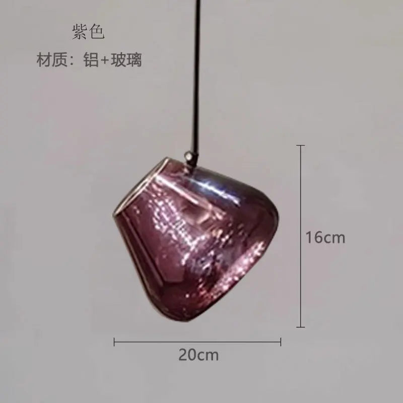 lustre en verre design pour cuisine bar et restaurant - vue 8 sur 13