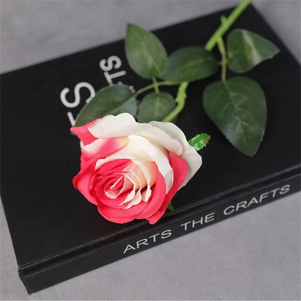 fleurs de roses artificielles en soie pour décorations romantiques - vue 10 sur 13