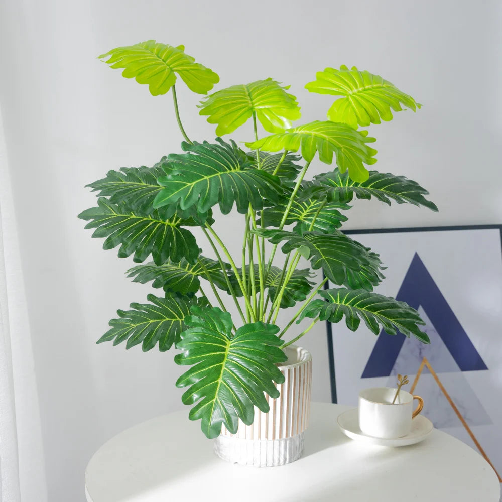 grandes plantes artificielles monstera palmier tropical pour décoration extérieure - vue 6 sur 6