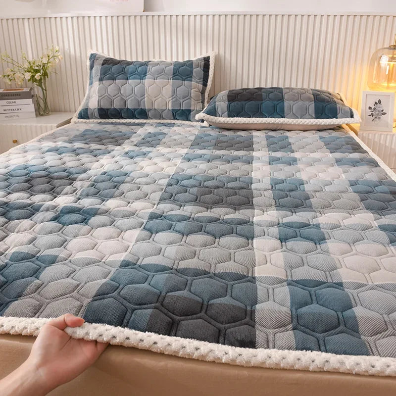 surmatelas doux pour étudiants en peluche pour lit simple ou double - vue 8 sur 18