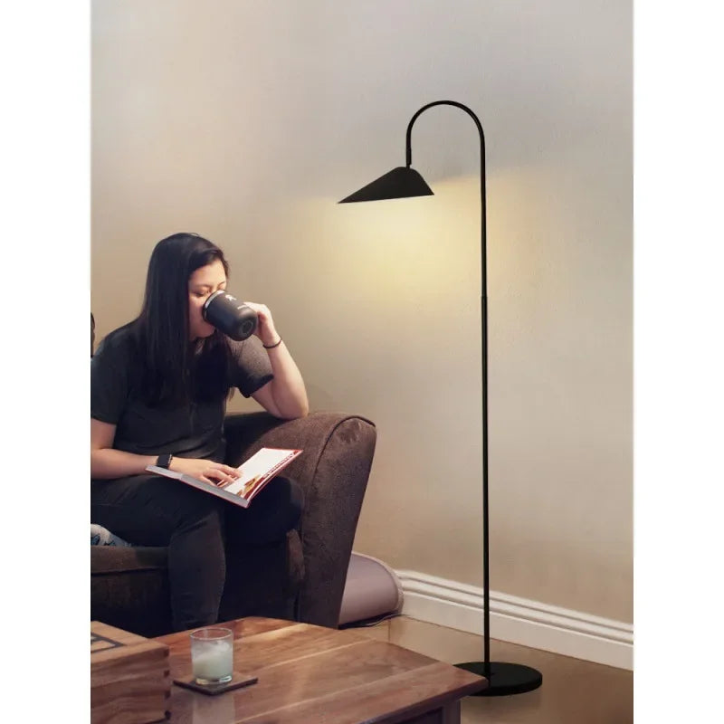 Nordic Minimalist Led Floor Lamp with Changeable Bulb for Living Dining Room Tables Stand Lighting Luminaires - vue 3 sur 8