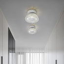 Italy Horn Design Iron Mesh Aisle Lamp Sconce Corridor Ceiling Bedroom TV Backdrop Ceramic Head LED Home Decor Wall Lighing