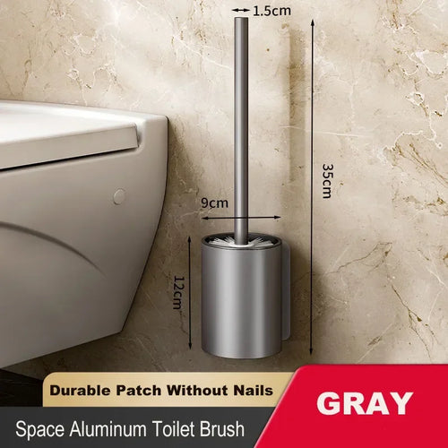 brosse de toilette murale en aluminium sans perforation sans angle mort - vue 9 sur 8