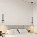suspension led moderne lustre nordique ligne longue simple