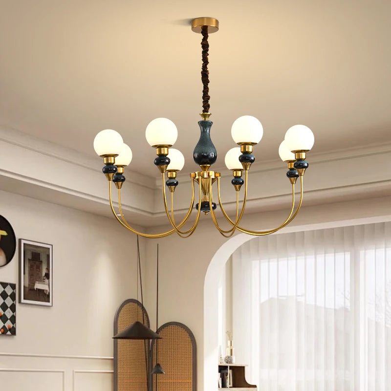 lustre nordique en verre pour un intérieur romantique et chaleureux - vue 6 sur 14