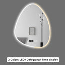 miroir intelligent multifonction avec haut-parleur bluetooth et led réglable