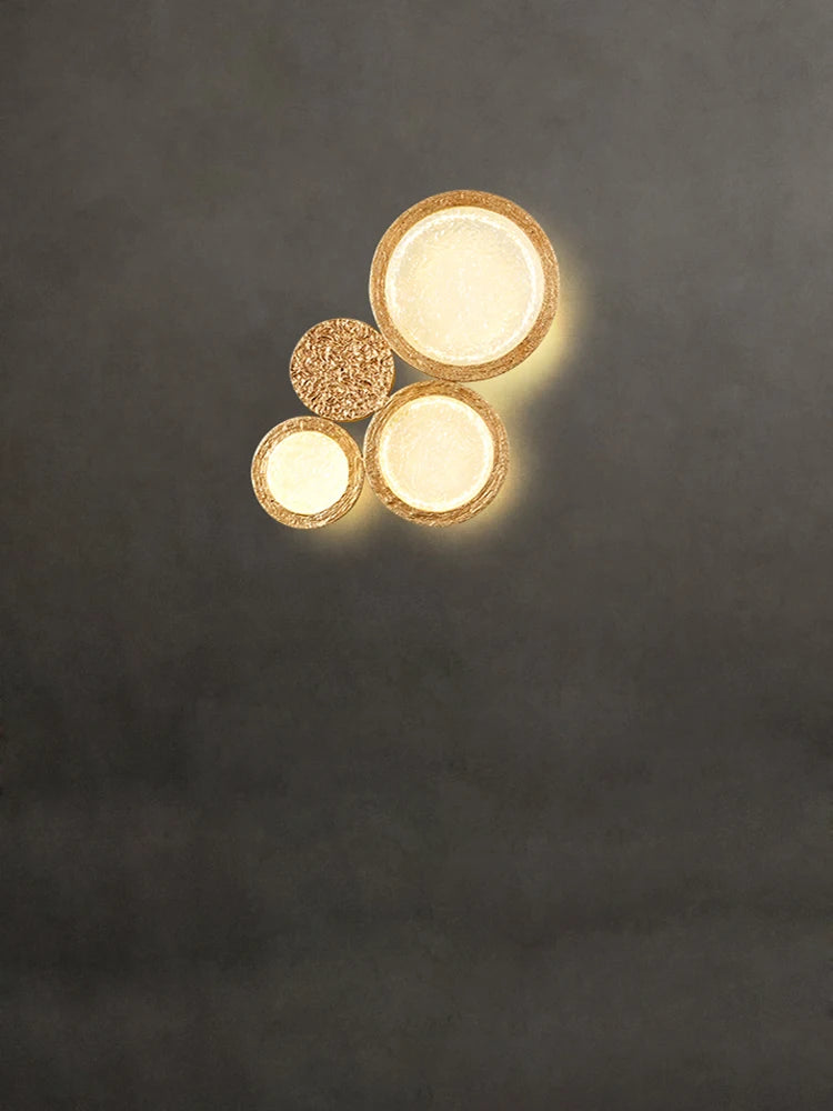 applique murale art déco en cuivre avec miroir magique décoratif - vue 5 sur 9