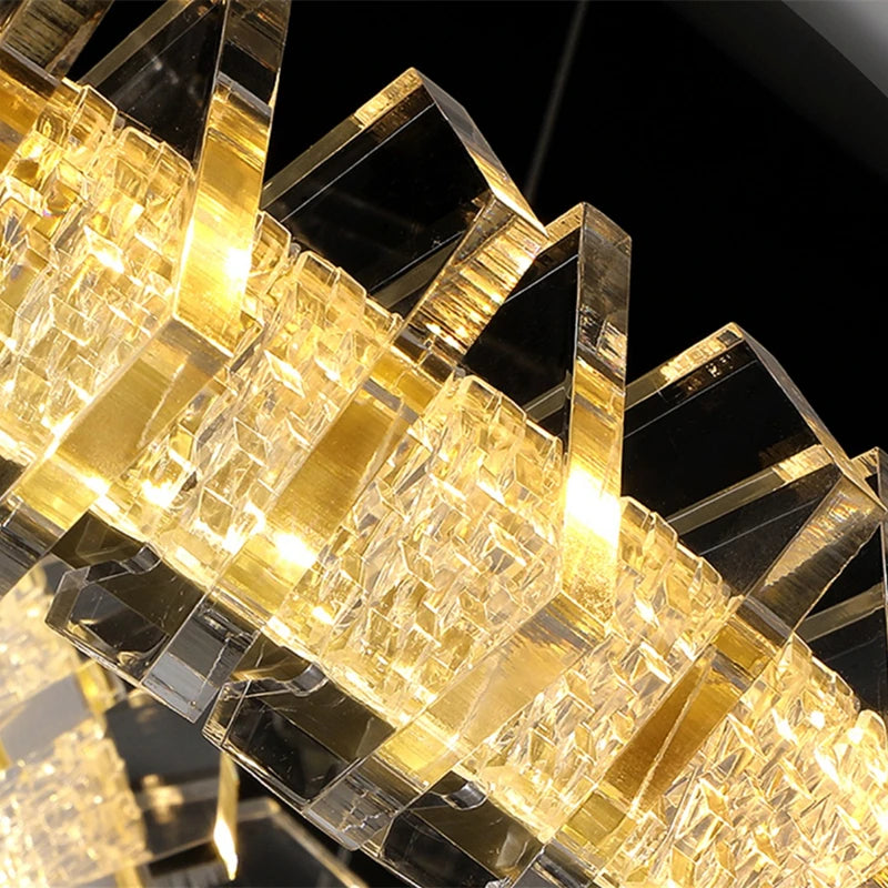 suspension led nordique en aluminium pour hôtel villa - vue 6 sur 11