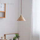suspension led en bois moderne design nordique loft