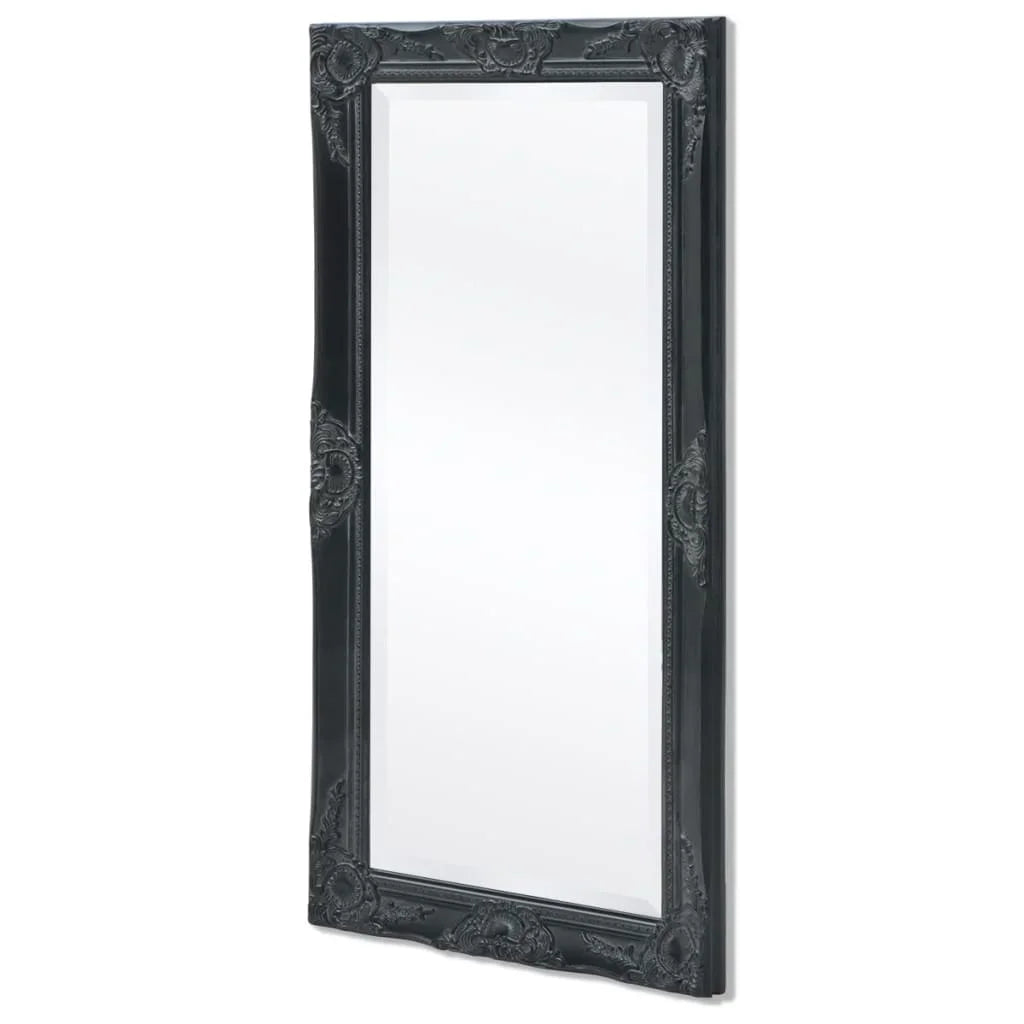 Baroque Wall Mirror, 50 cm Black, Interior Decoration Wall Wall Decoration Living Room Decoration - vue 4 sur 7