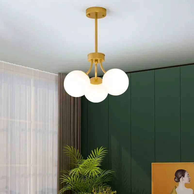 lustre led nordique 	 pour éclairage intérieur suspendu - vue 4 sur 10