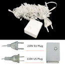 Multicolour LED string lights for festive Christmas decoration