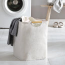 56*40*27CM Japanese Cotton Linen Dirty Clothes Basket, Folding Portable Fabric Laundry Basket，Bathroom Waterproof Storage Basket