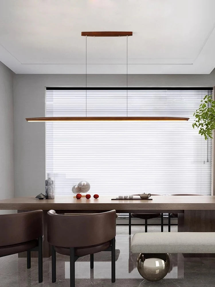 lustre suspendu en bois design tendance dimmable pour intérieur moderne - vue 7 sur 15