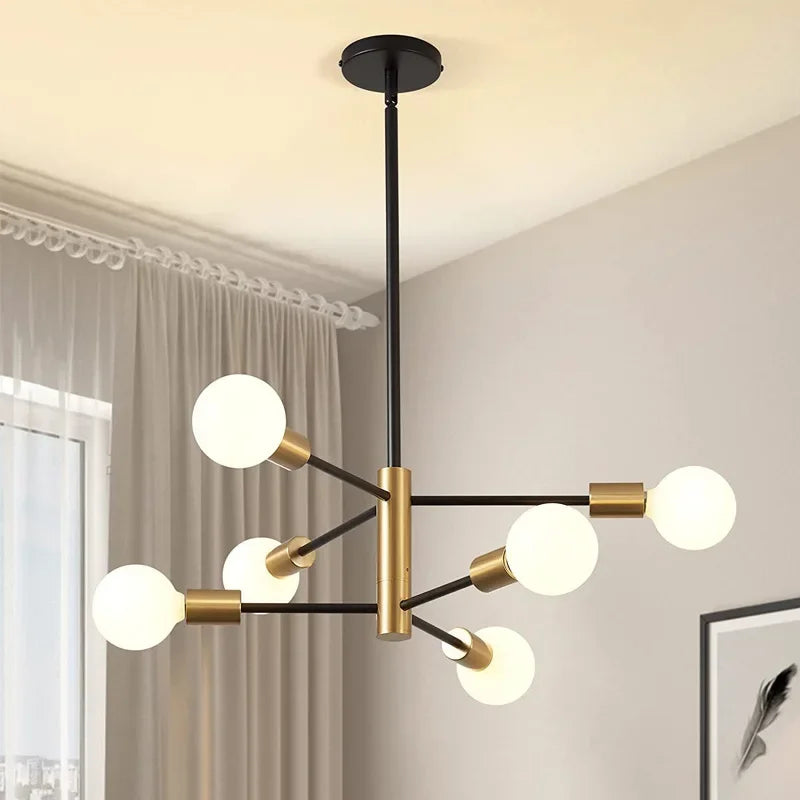 suspension nordique créative à lampes rotatives pour décoration intérieure - vue 2 sur 10