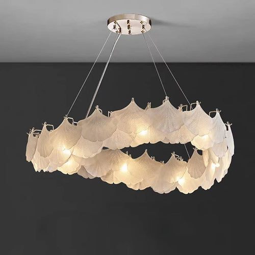Minimalist retro glass chandelier for interior decoration - vue 5 sur 11