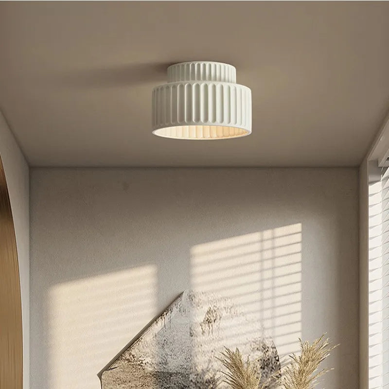 plafonnier led style nordique wabi sabi luminaire décoratif - vue 3 sur 8