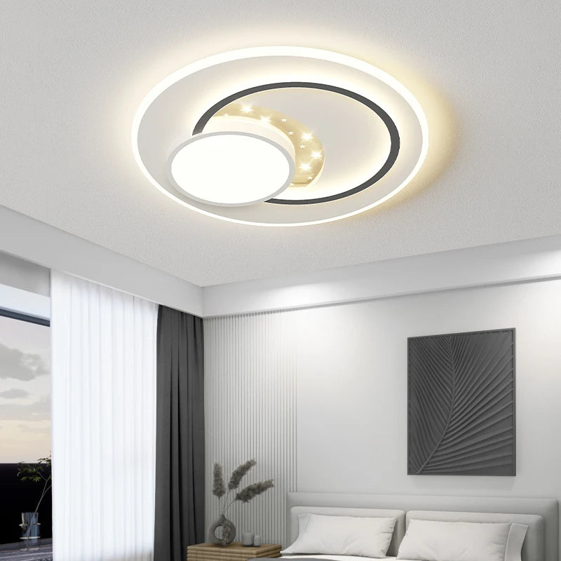 plafonnier led en forme de coeur pour enfants avec étoiles - vue 5 sur 19