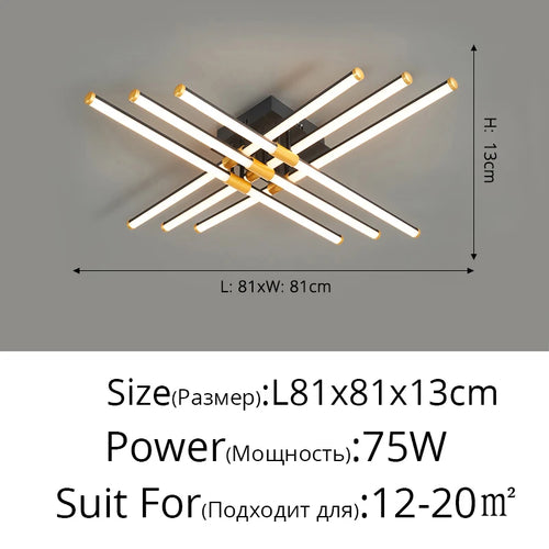 led plafonnier luminaire intérieur chambre salon hall cuisines - vue 9 sur 15