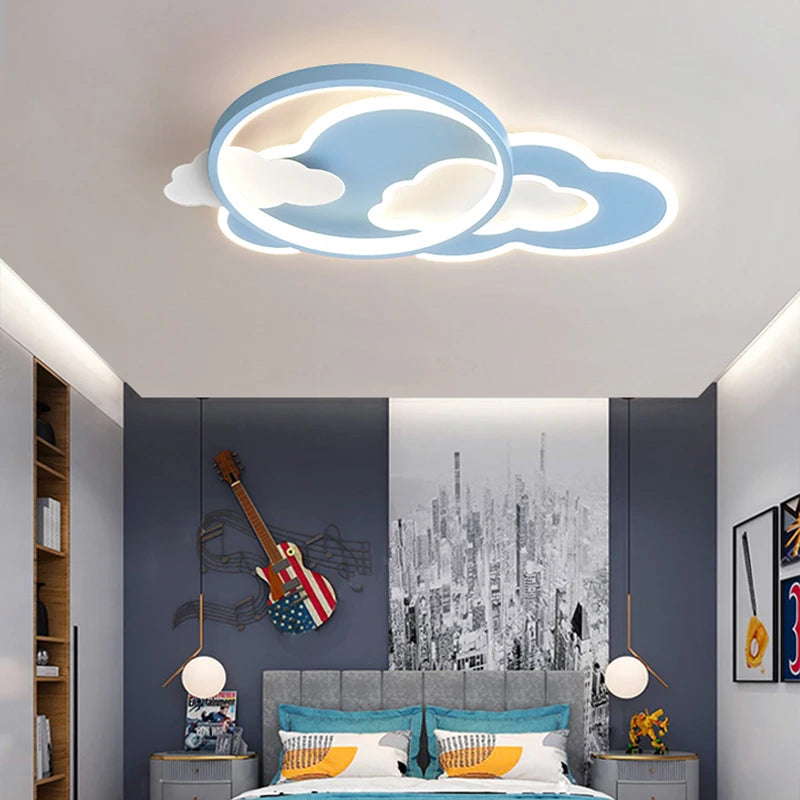 plafonnier led nuage moderne pour chambre d enfants décorative - vue 6 sur 9