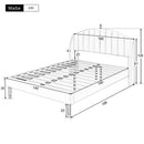 VSOGA Upholstered Bed 140*190 With Slatted Base And Headboard Teen Bed Single Bed Velvet, Beige