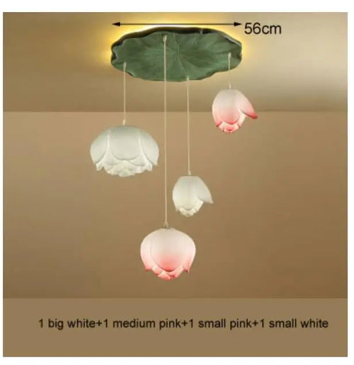 Suspension fleur Lotus style rétro LED - vue 16 sur 22