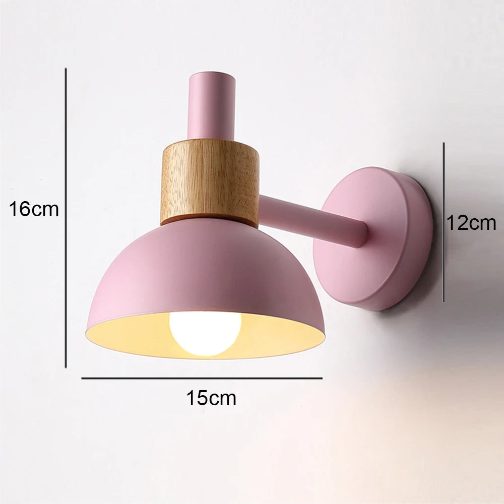 Applique murale nordique moderne pour Macarons couloir lampe de chevet salon chambre décoration éclairage E27 Base tête applique luminaire - vue 8 sur 13