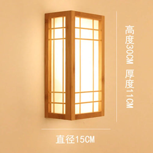 applique murale led en bambou naturel pour hôtel créative