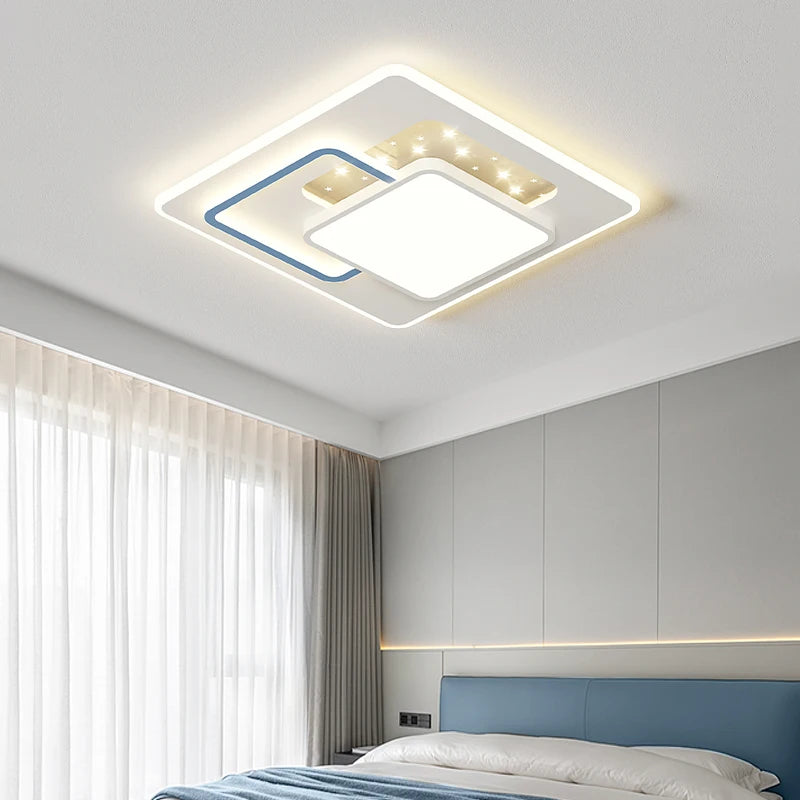 plafonnier led en forme de coeur pour enfants avec étoiles - vue 6 sur 19
